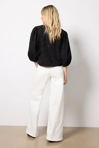 White Wide-Leg Jeans
