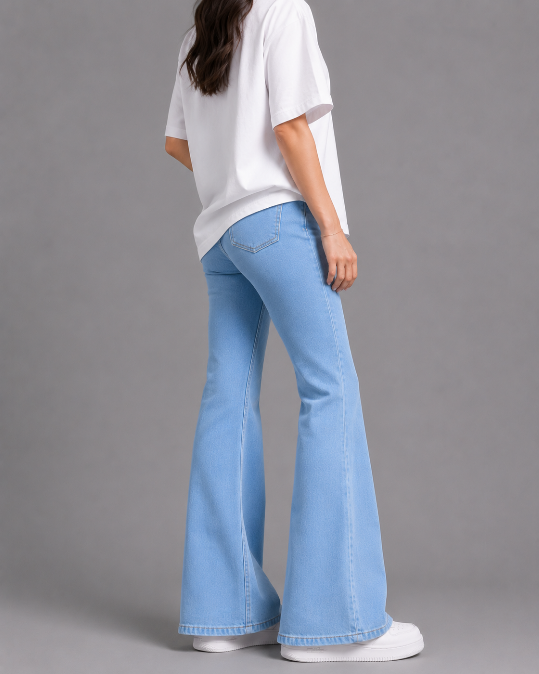 Light Blue Flare Jeans.