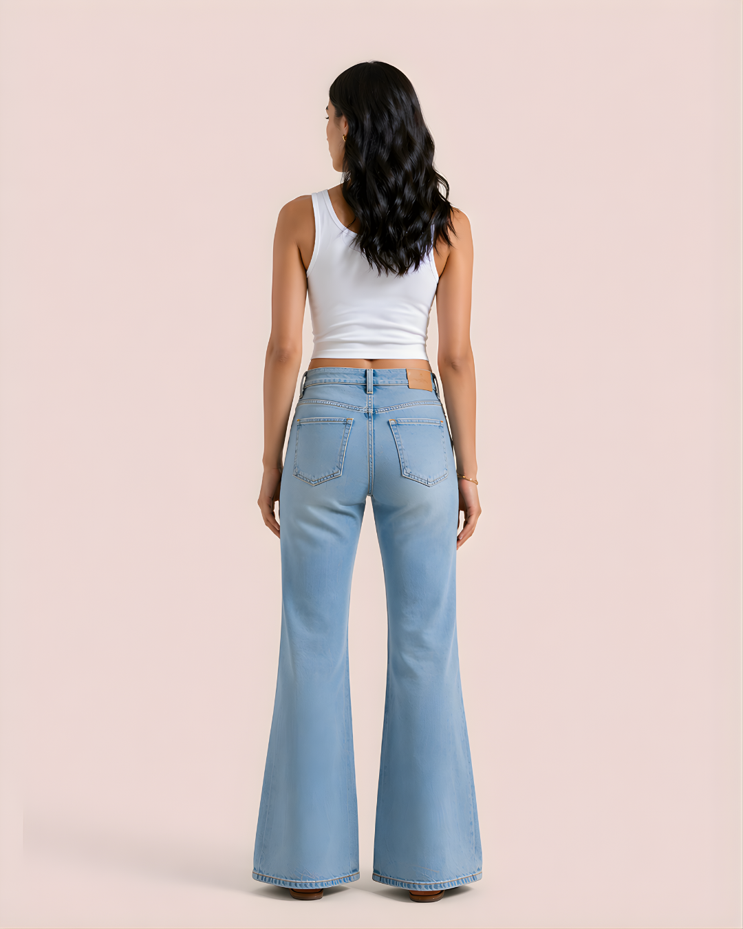 Light Blue Flare Jeans.