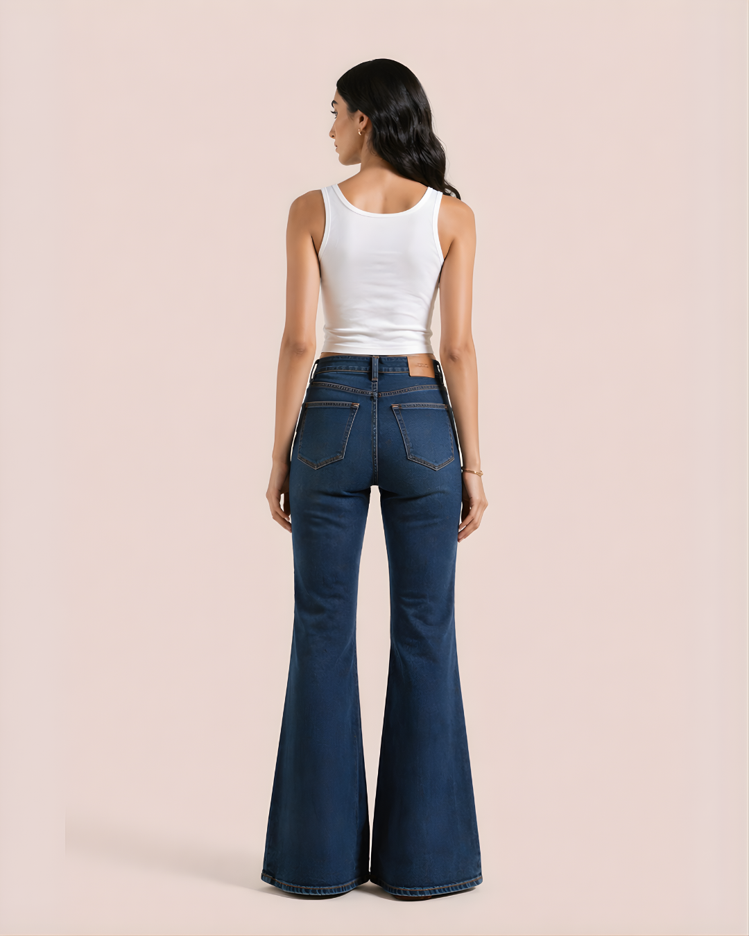 Caudra Dark Blue Flare Jeans