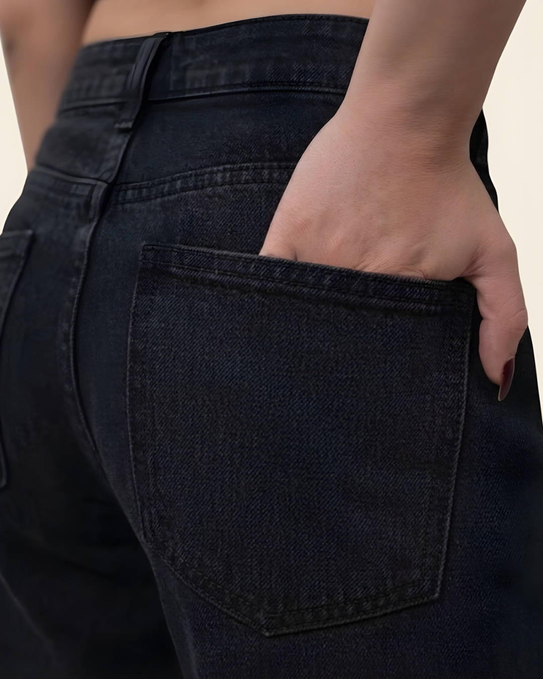 Caudra Black Cargo Wide-leg Jeans.