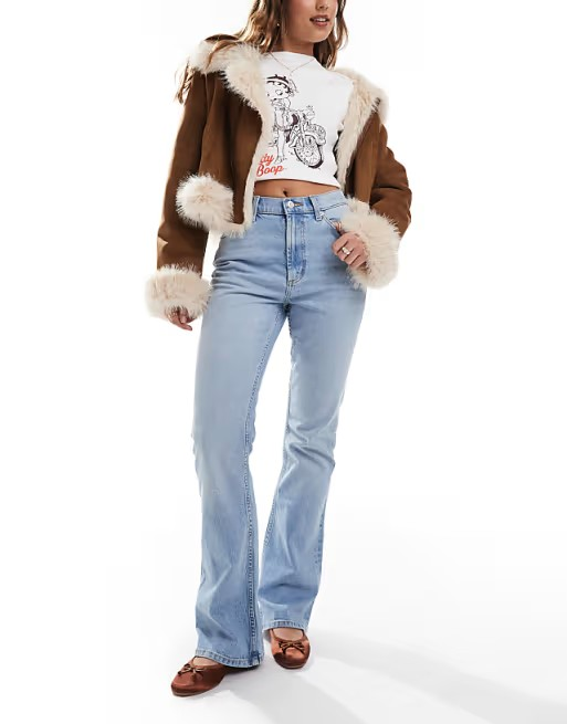 Light Blue Flare Jeans.