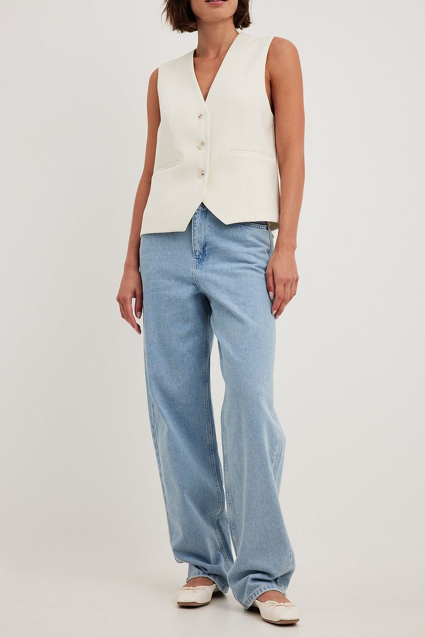 Caudra Light blue Loose Straight Jeans