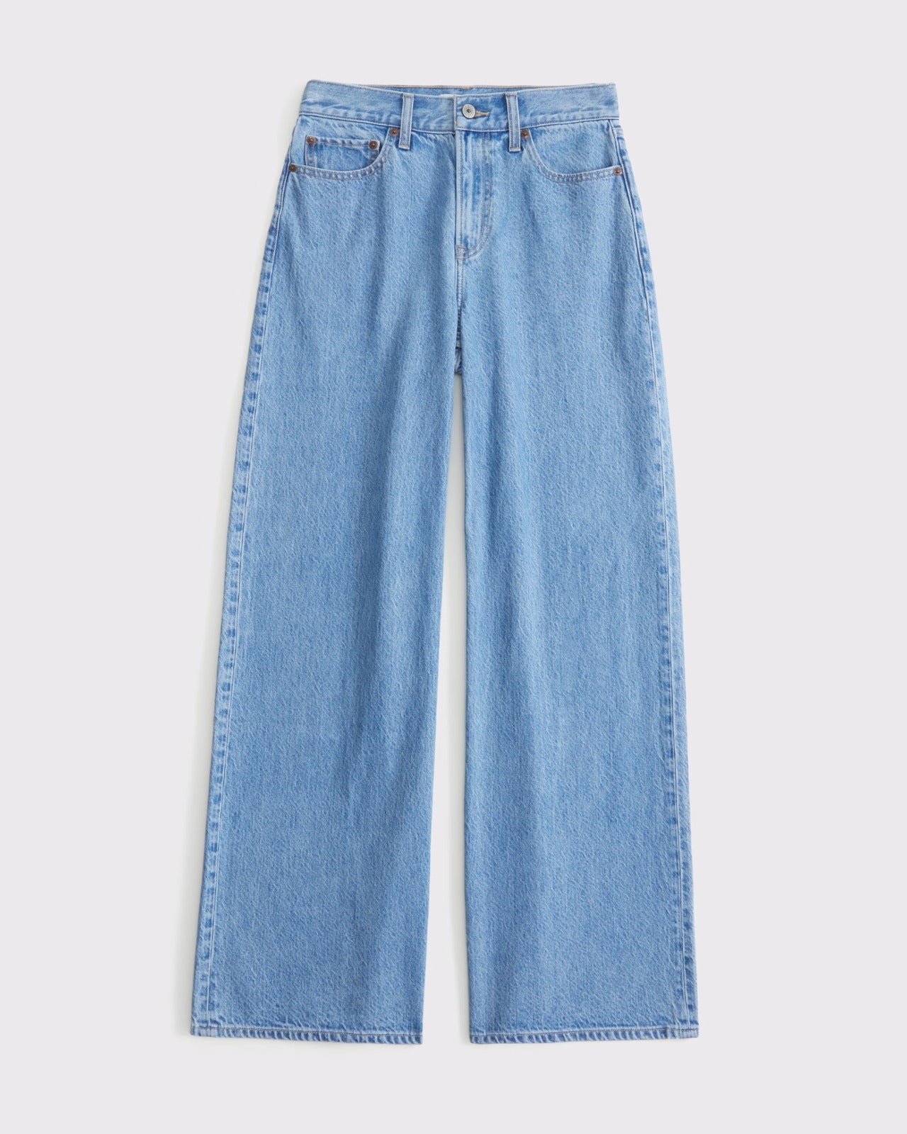 High-Waisted Light Blue Wide-Leg Jeans.