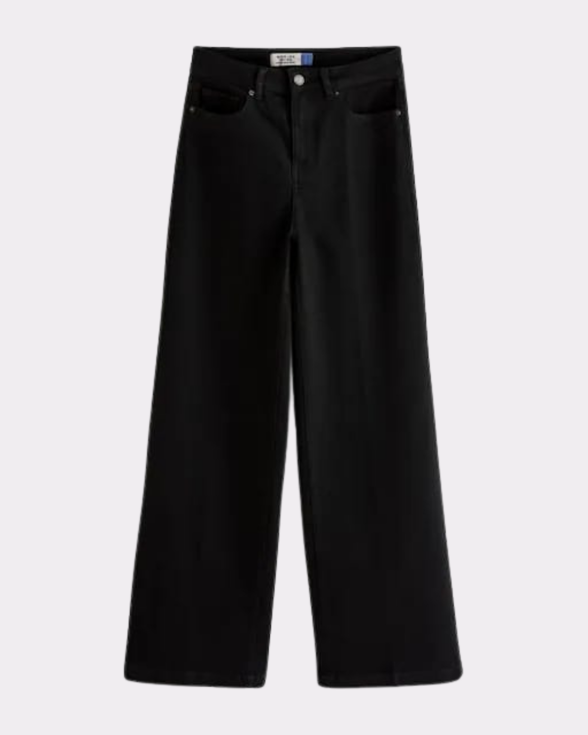 Black High-Waist Wide-Leg Jeans