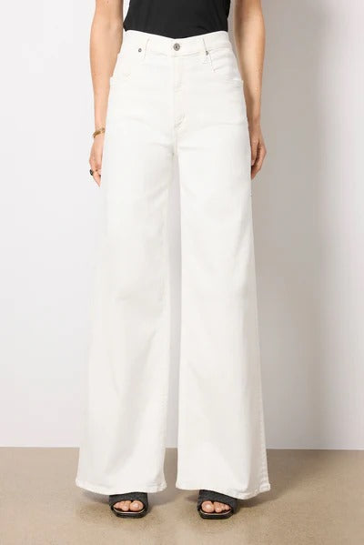 White Wide-Leg Jeans